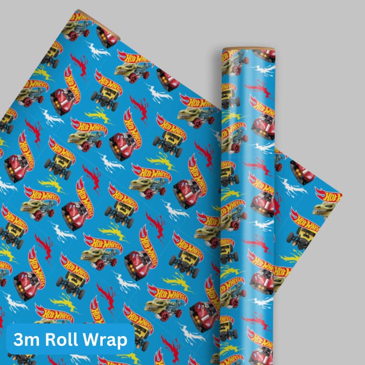 Hot Wheels Wrapping Paper 3m Roll for wholesale by Danilo Promotions Ltd