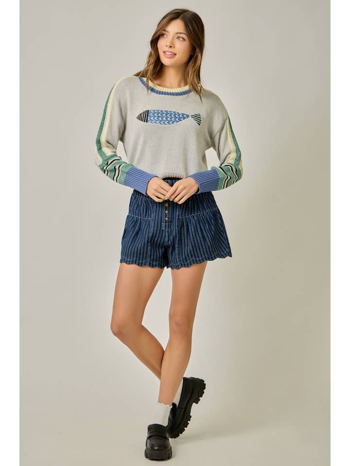 Mystree - Wholesale Knit Sweater - Women's - 61359 Color Block Pullover Sweater7