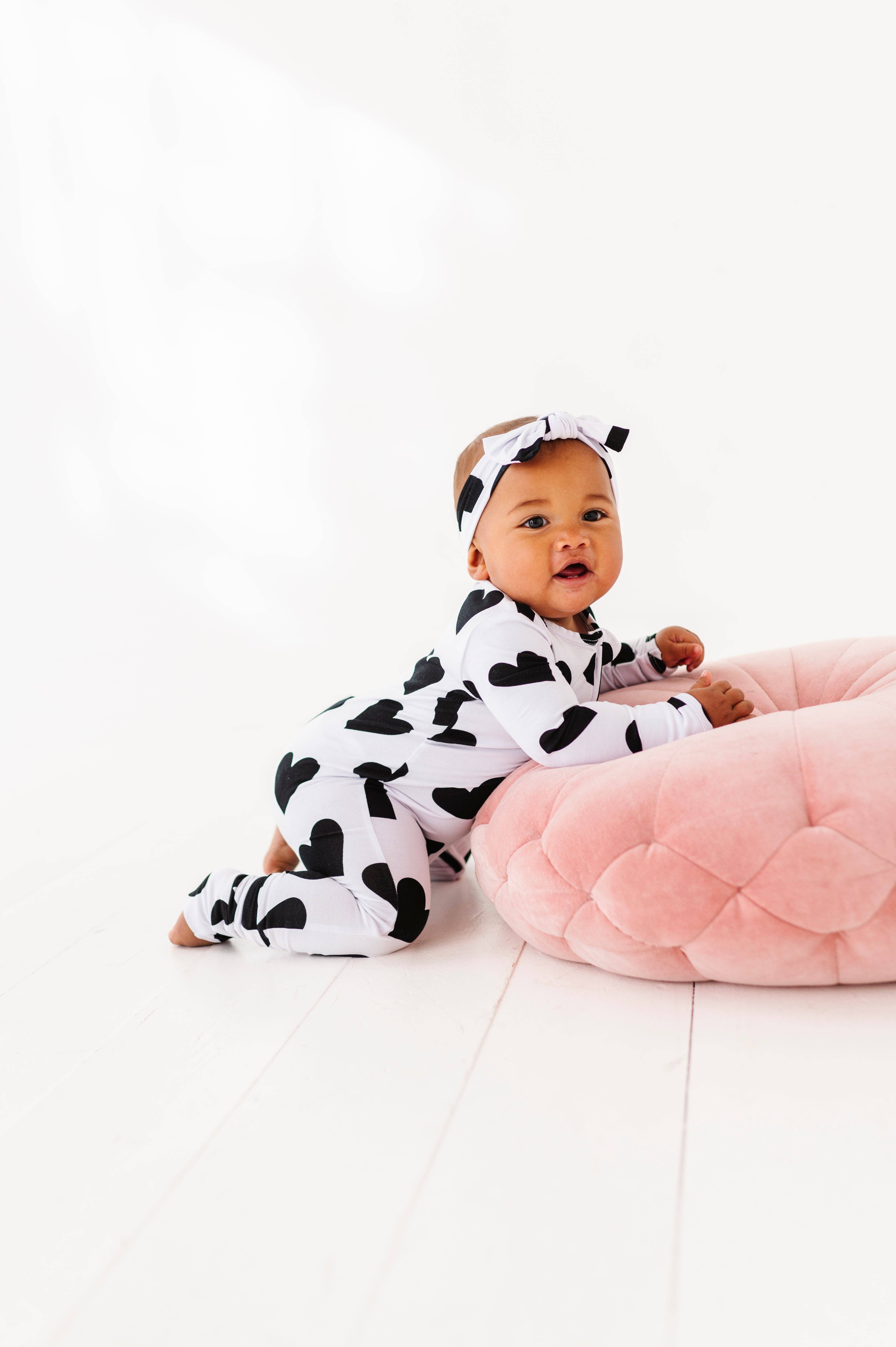 Little Pajama Co. - Wholesale Lounger - Baby - Black Heart Onesie1