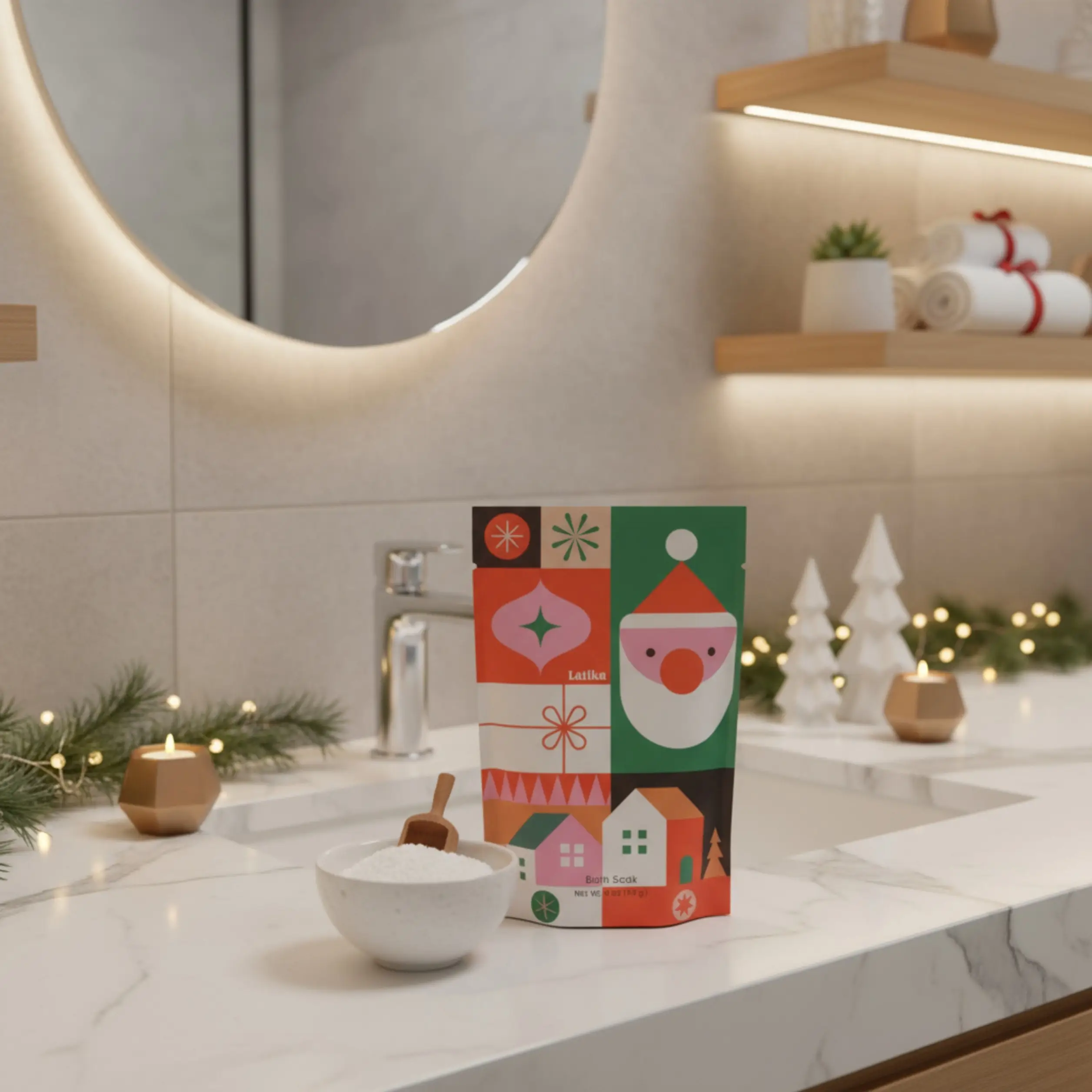 Latika Beauty - Wholesale Bath Soak/Milk - Geo Bath Soak - Christmas Geometric 🎅 Holiday Bath Soak 3