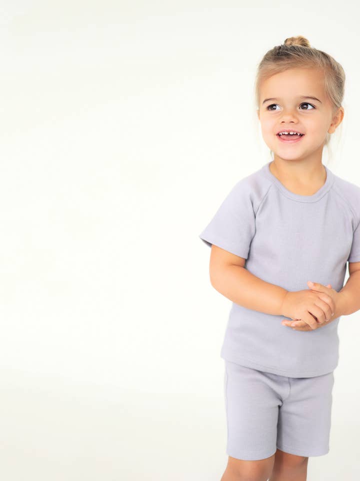 DreamBuy - Wholesale Lounge Set - Kids - Pink Ballerina Unbranded Summer Ribbed Lounge Set Unisex Pyj