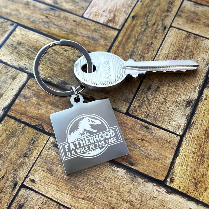 La paternité est une promenade dans le parc, porte-clés pour Papa Père pour la vente par My Captured Journey