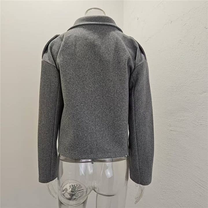 UZ Wholesale Store - Wholesale Coat - Women's - Fashionable Solid Color Woolen Short Coat6