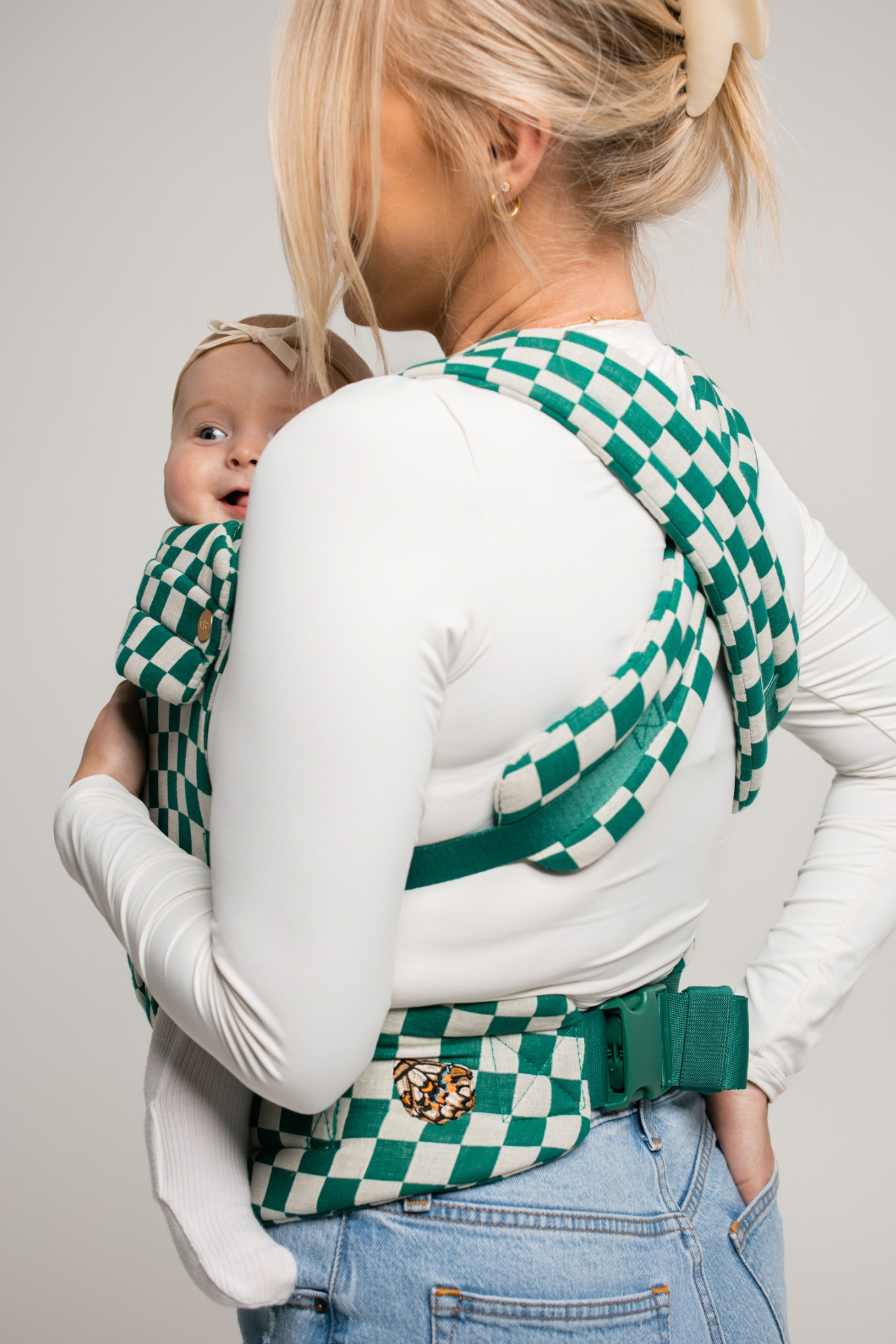 Mabē Baby Carriers - Wholesale Baby Carrier - The Monarch Carrier - Evergreen Check6