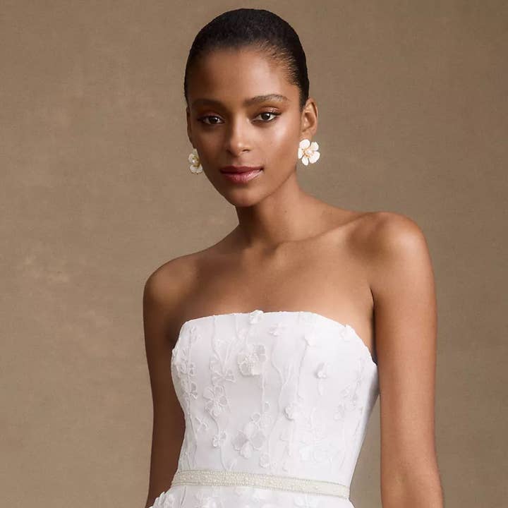 The Pink Reef Small Hand Painted Floral in White for wholesale by The Pink Reef