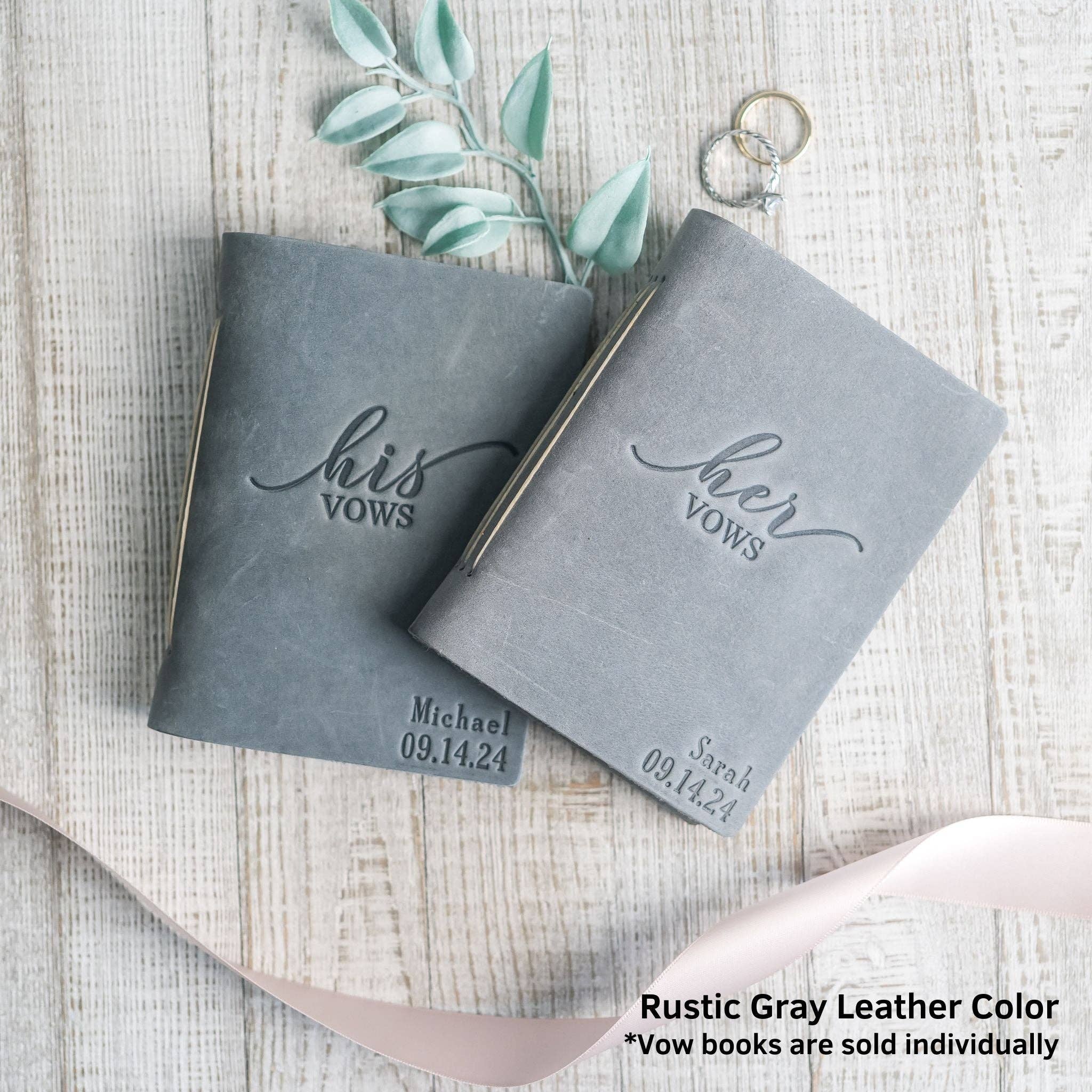 Ox & Pine - Wholesale Notebook - His Vows and Her Vows Personalized Leather Wedding Vow Books Personalized with Name and/or Date6