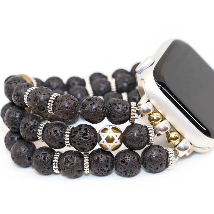 MTAWLVGL Jewish Star of David Gemstone Band for Apple Watch for wholesale by Sea Ranch Jewelry