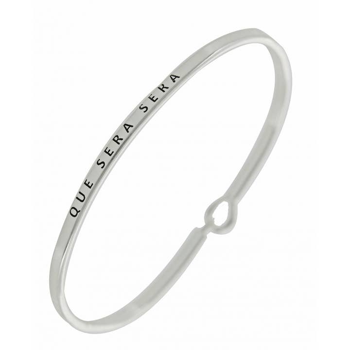 FR5676 QUE SERA SERA_3mm Pulseira de Mensagens por atacado de 0011 PREMIERE