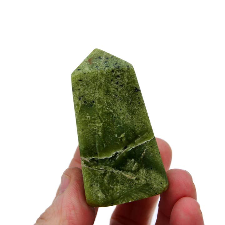 Kaia & Crystals - Wholesale Spiritual stone/crystal - Natural Serpentine Crystal Obelisk (100g - 300g)5