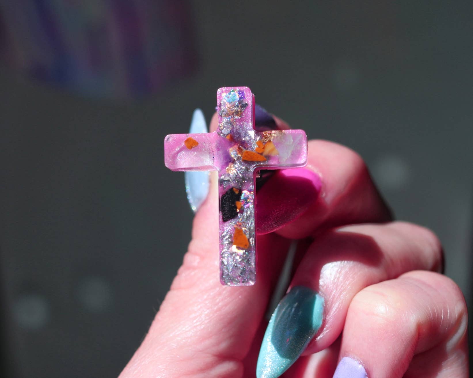 Lucky Luna – wholesale Car Decorative Charm - Unisex – Crystal Cross Car Vent Clip for Travel Anxiety & Protection6