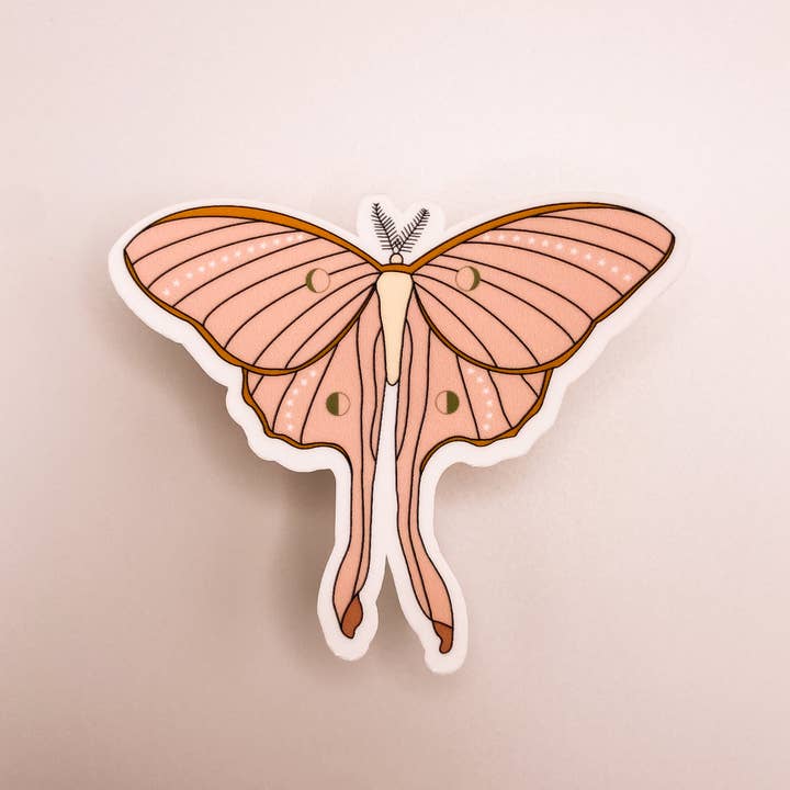 Hey Rosie Creations - Wholesale Sticker - Lunar Moth Sticker1