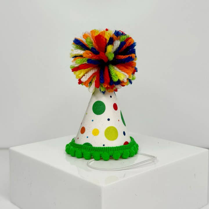 Pup Party Hats - Wholesale Party Hat/Crown - White Dots Party Hat