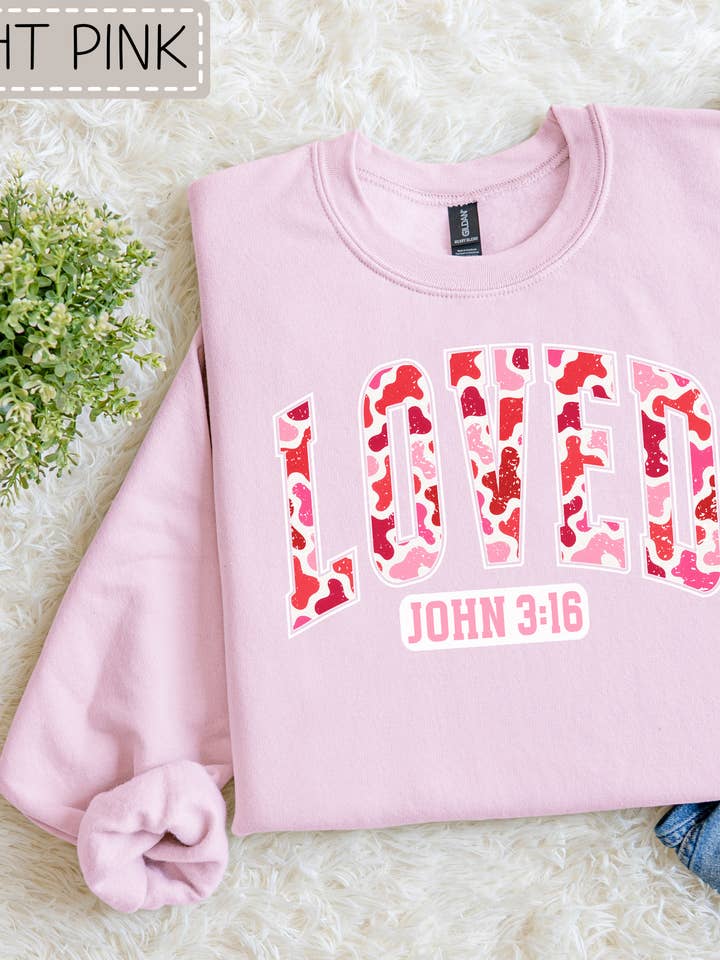 Camo Loved Sweatshirt. for wholesale by Thomas & Co Wholesale