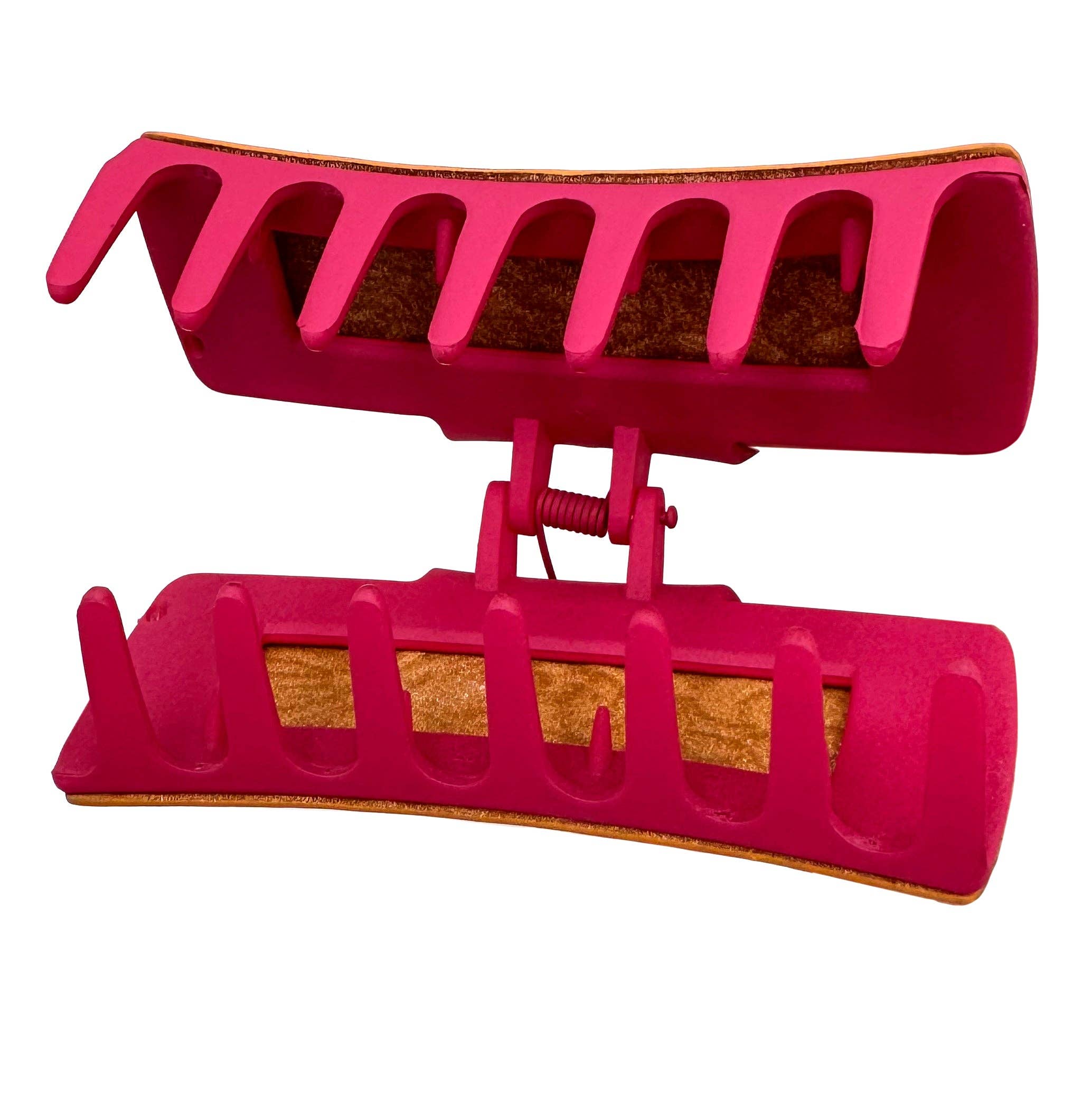 Lunar Deer - Wholesale Hair Clip - Women's - Chief Headdress Pink Western Leather Print Hair Claw1