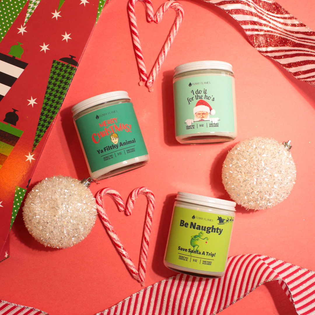 Funny Flames Candle Co - Les Creme - Wholesale Jar/Filled Candle - Holiday 2025 Best Sellers Collection 9oz Candles69