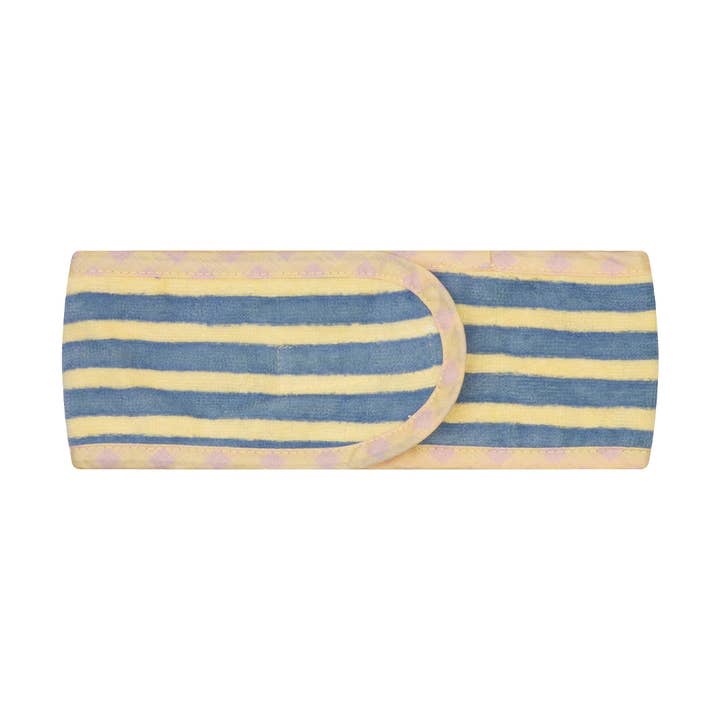 JERA MINI – bandana de spa por atacado – Faixa de cabelo Jera Mini listrada em veludo de algodão OEKO-TEX2