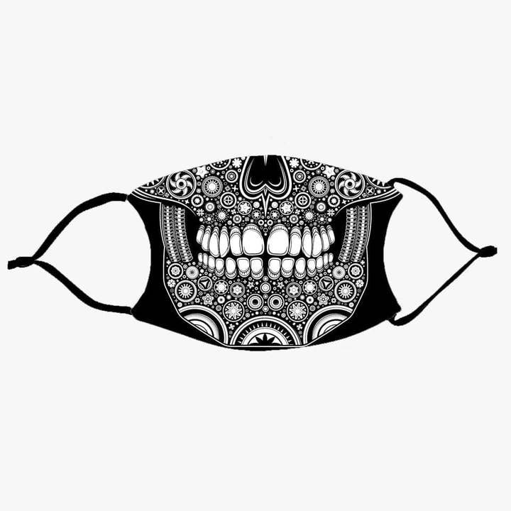 Masque facial réutilisable imprimé Skull Custom Design pour la vente par Monogramonline Inc.