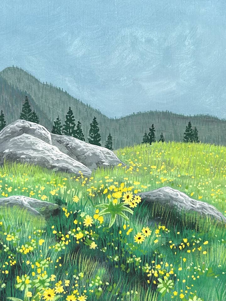 Impression 12"x12" Grand Teton pour la vente par Fawn Brown Art