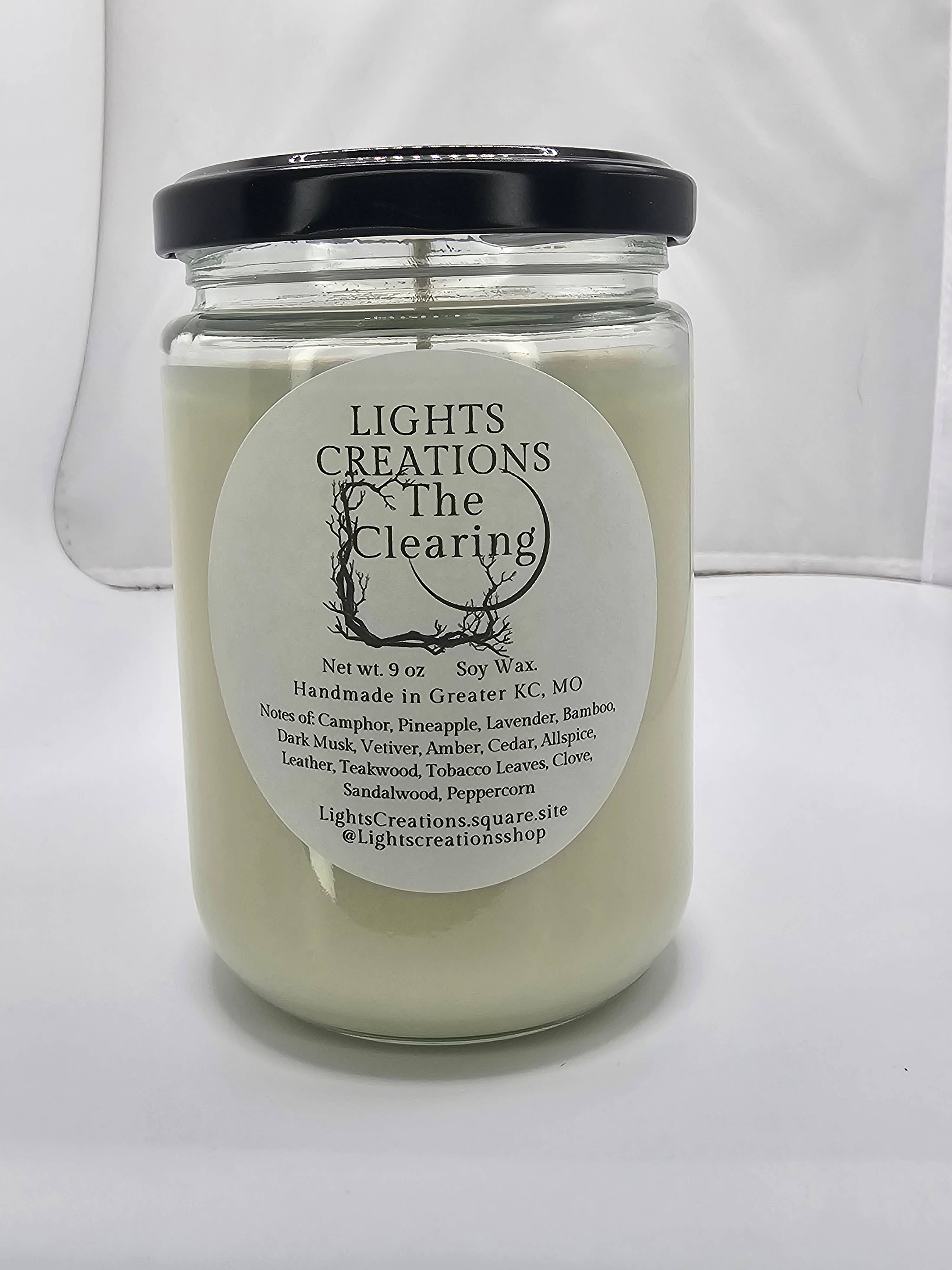 Lights Creations - Wholesale Jar/Filled Candle - The Clearing Soy Wax Candle3