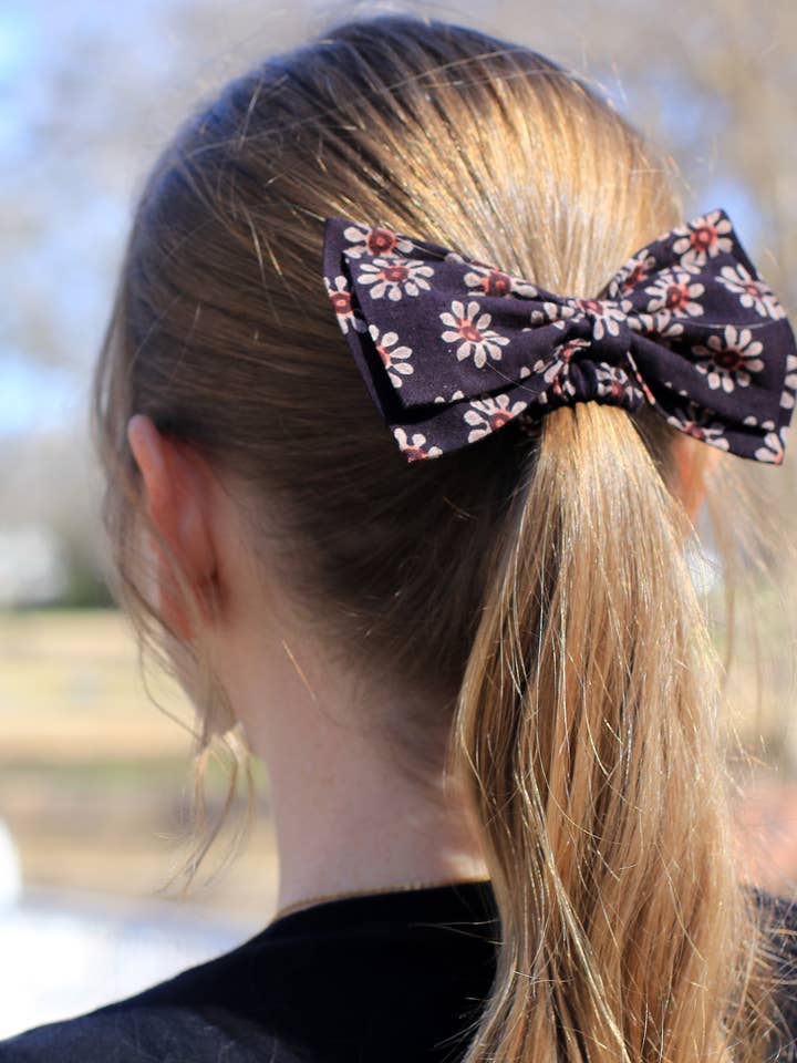Blockprinted Hair Bows for wholesale by Chic & Gold