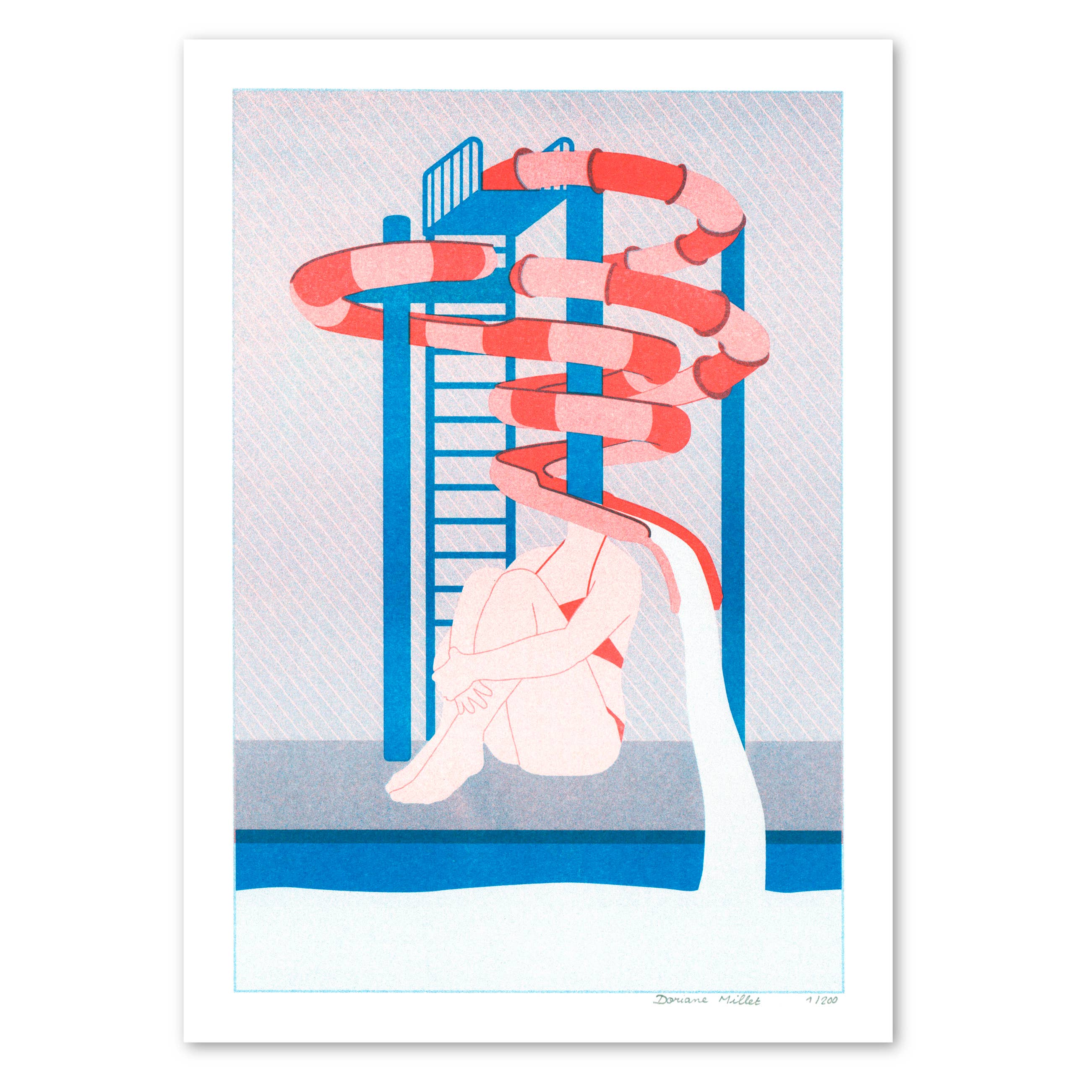 Doriane Millet - Wholesale Art Print - The Woman Slide | A4 risography | 2nd limited edition2