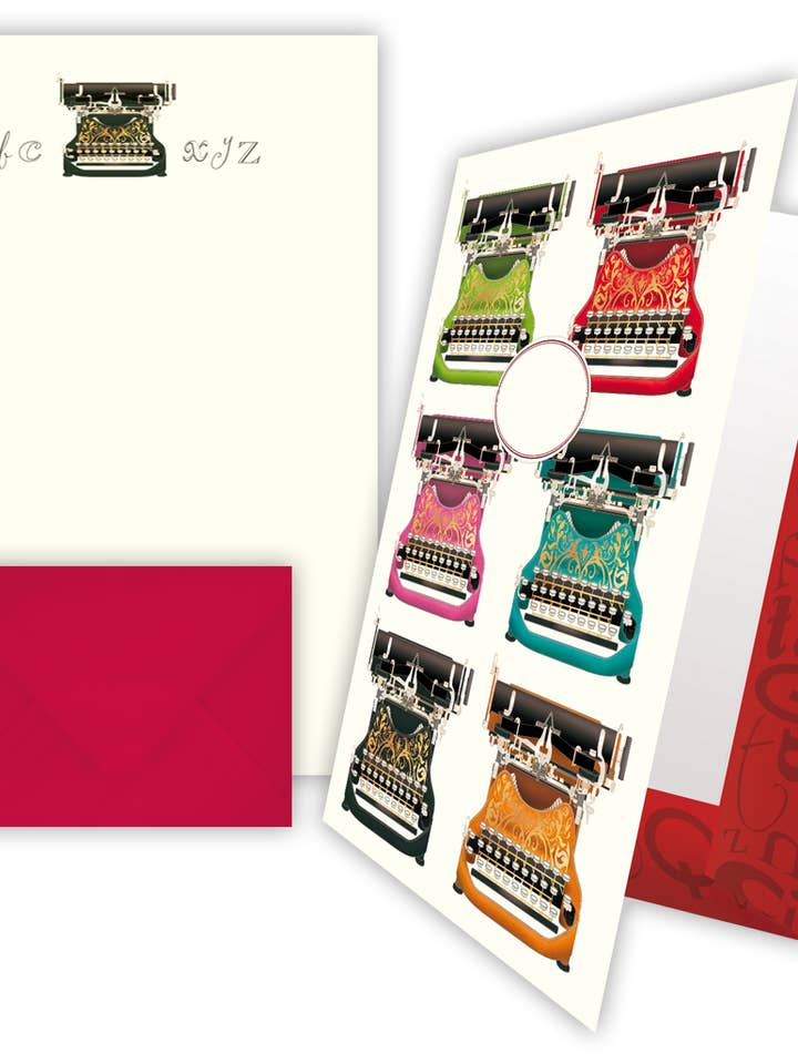 carta da lettere - Design: macchina da scrivere per la vendita all'ingrosso da parte di Acte tre US/UK