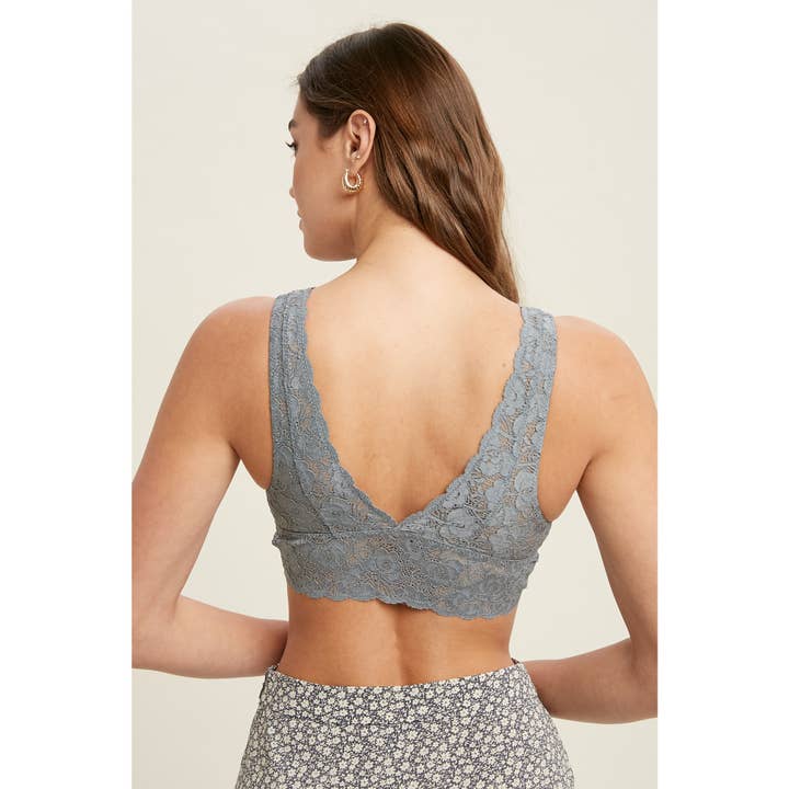 Wishlist Apparel – wholesale Bralette - Dam – VADDERAD BRALETT MED SKULPTERAD SPETS V HALS/T8233_P14