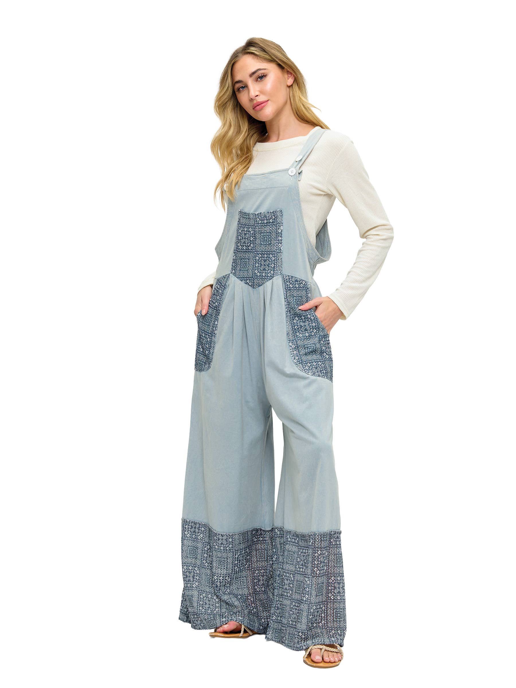 Gray Overall Boho Ruffled Floral Lace Patches for wholesale on Faire2