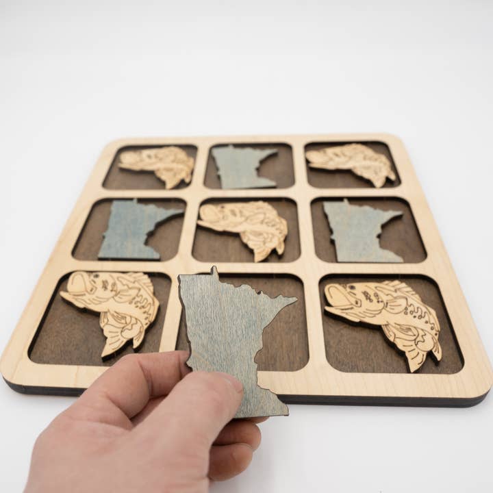 Woodsy Creative Co. - Wholesale Board Game - Wooden Tic Tac Toe Game1