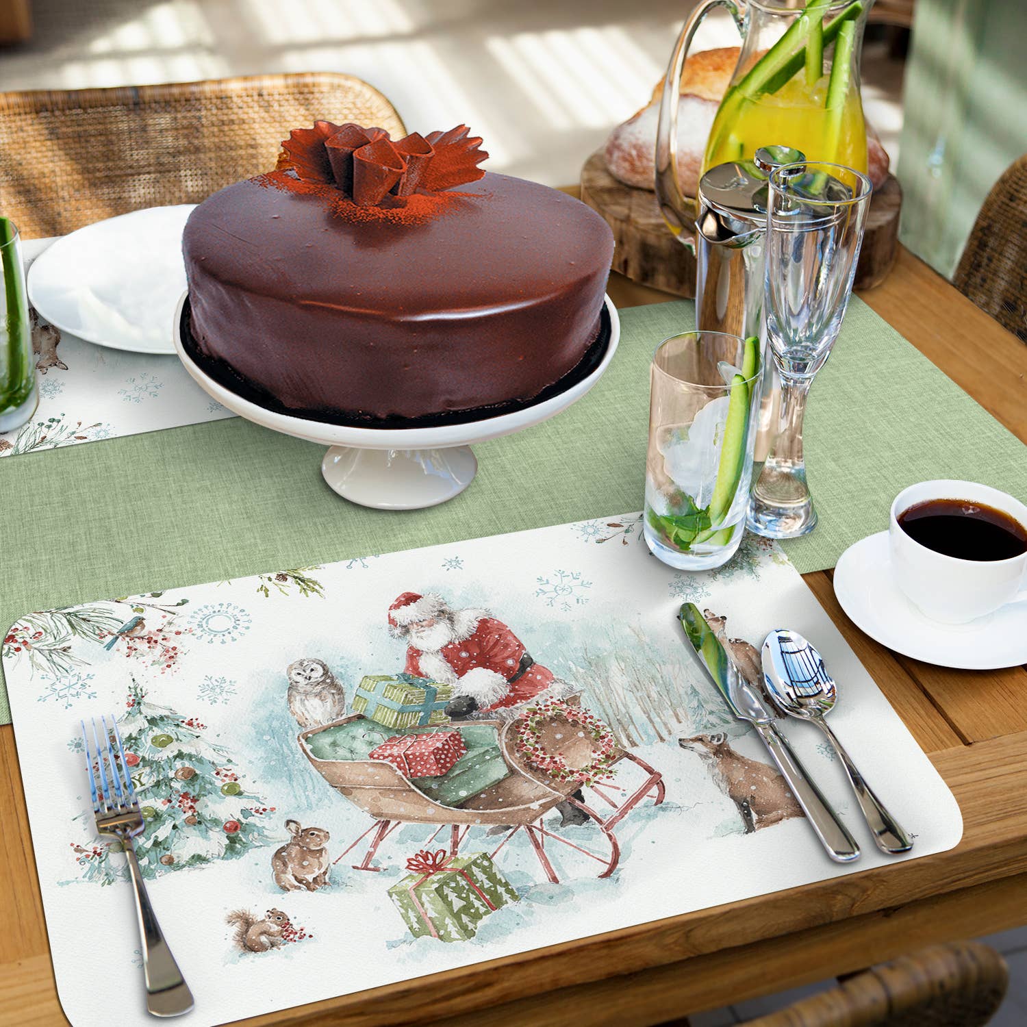 CounterArt/Highland Home/Thirstystone - Wholesale Placemat - Magical Holidays Reversible Rectangular Plastic Placemat5