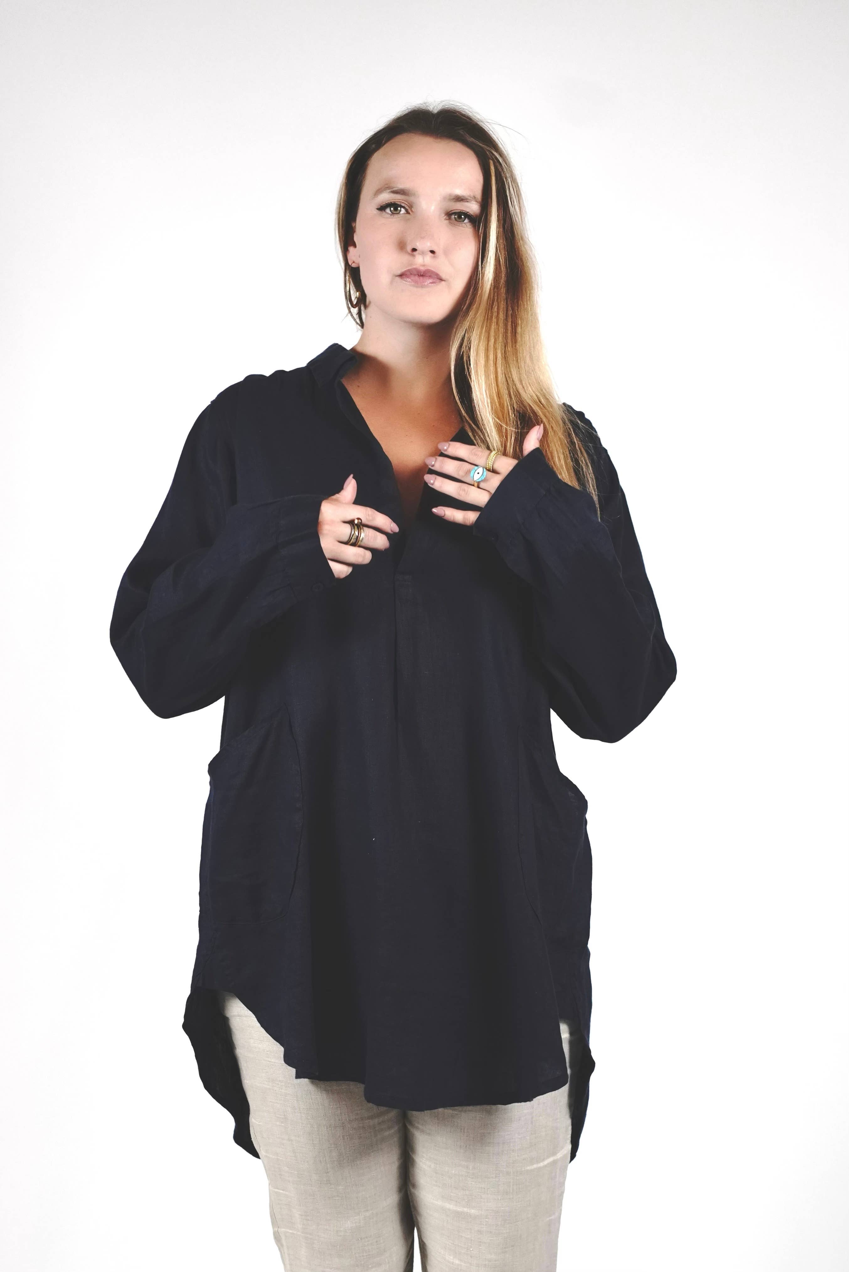 Dolma – Engroshandel Tunika - Dame – Elisa Linen Tunika (25465)1