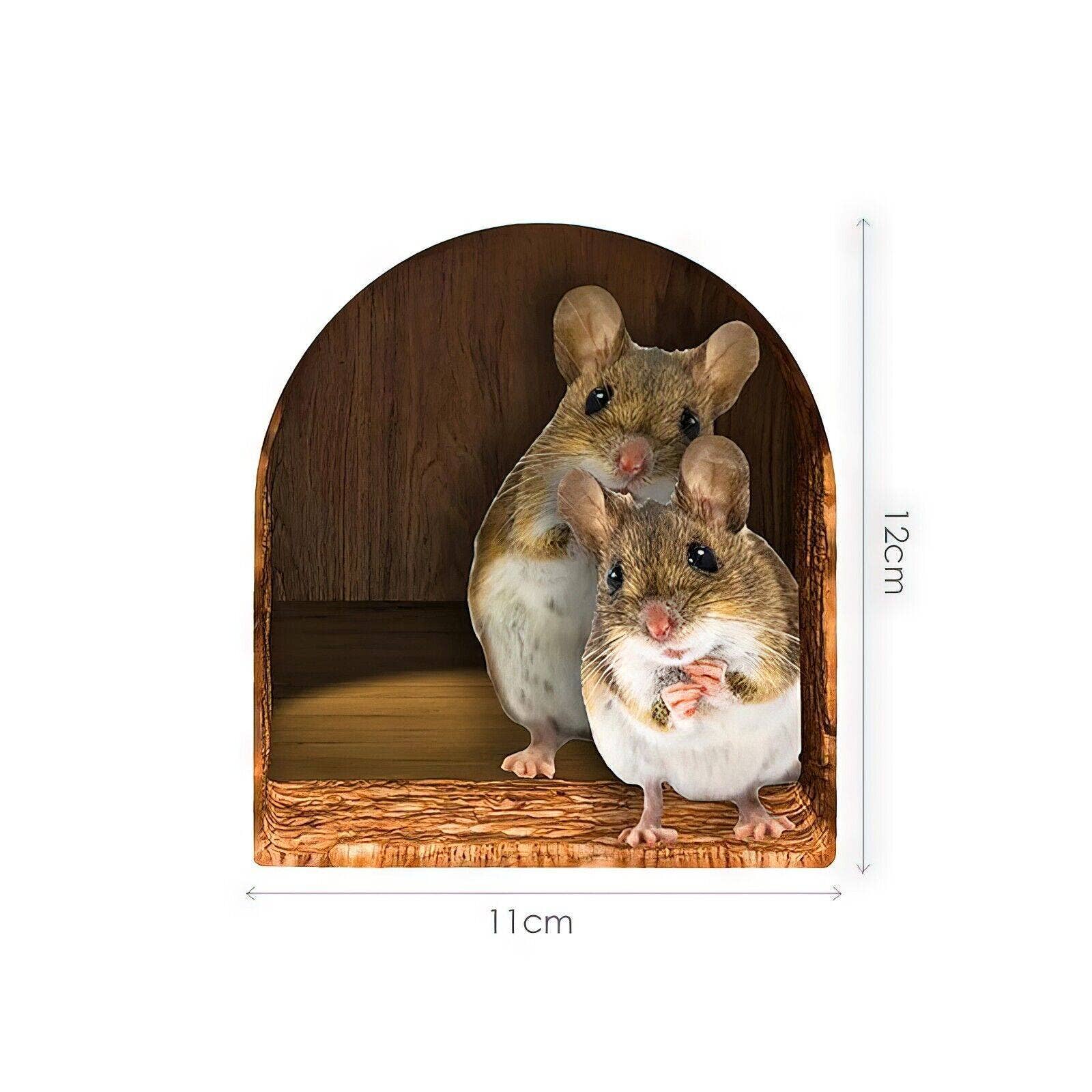 Wonderwallsboutique – wholesale Wall decal/stickers – 3D Cartoon Mouse Hole Wall Decals Removable Decor9