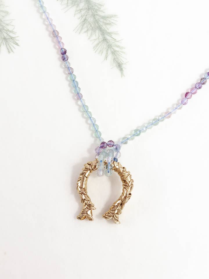 Laurel Wreath Beaded Necklace for wholesale by Câpâ