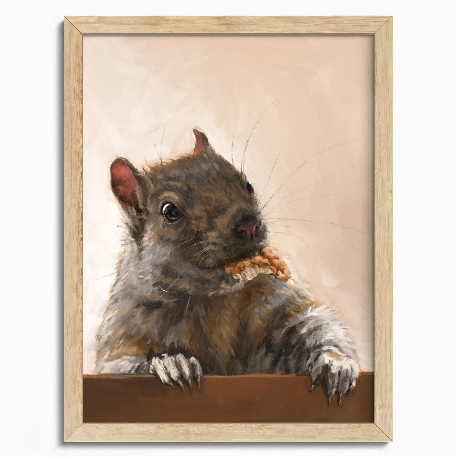 The Ugly Cat Studio - Wholesale Art Print - Grey Squirrel with a Walnut Fine Art Print15