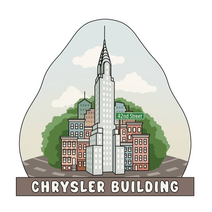 Chrysler Building - 3D Wooden Souvenir Magnet - 10 pcs for wholesale by Gifty Studio
