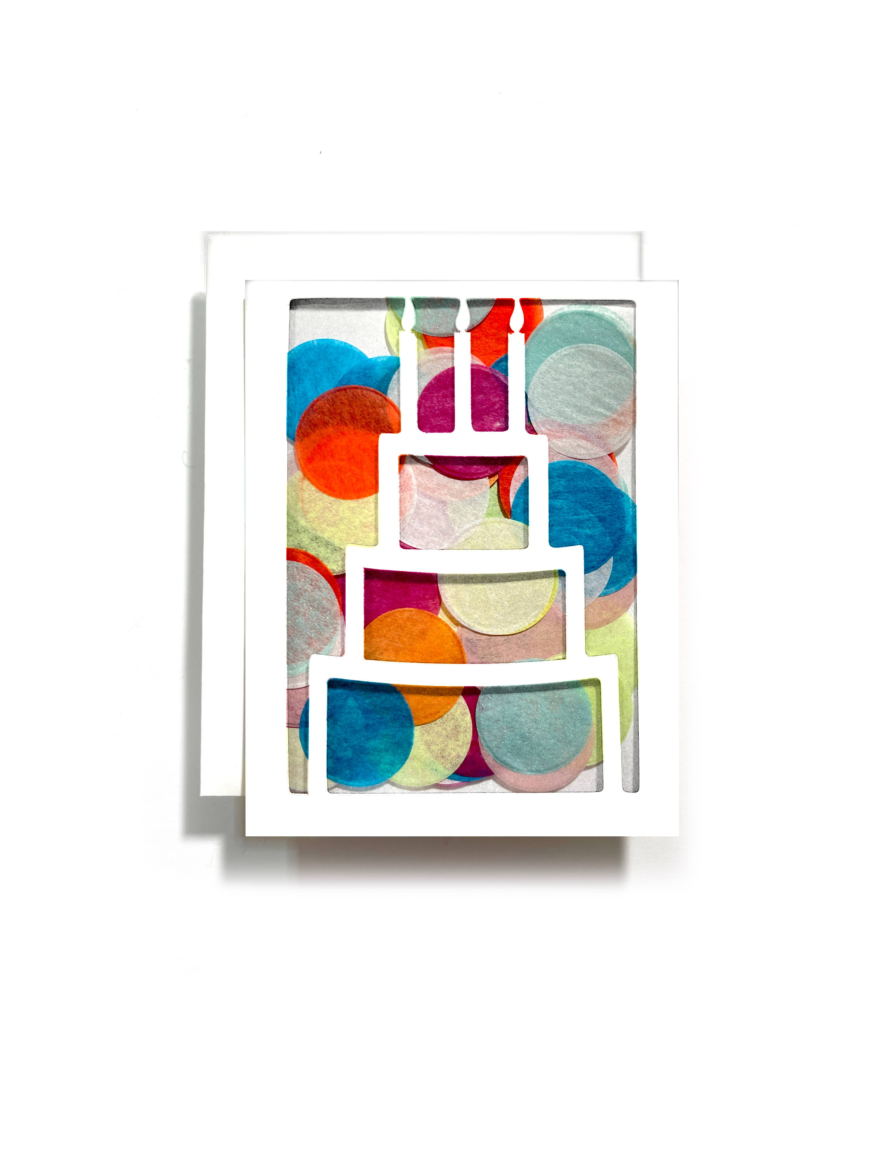 The Paper Curator - Wholesale Birthday card - Birthday Cake Confetti Card | Adult Birthday | Greeting Card0