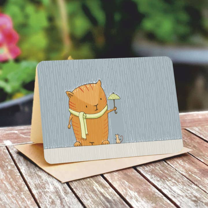 natural paper double card 5109 for wholesale by Gutrath Verlag