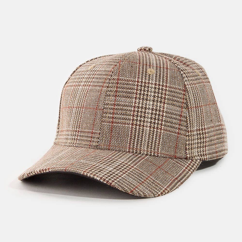 Collections by Fame Accessories - Wholesale Baseball Cap - Women's - Glen Plaid Trucker Hat1