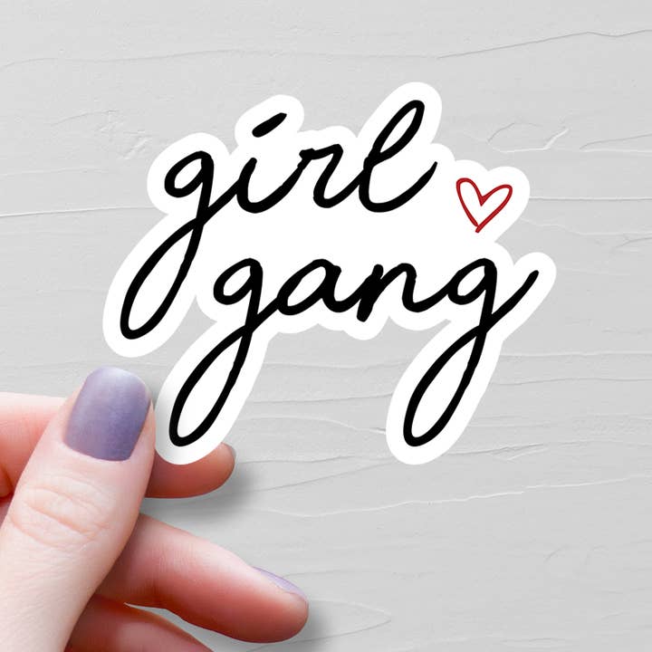 Girl Gang Sticker, Vinyl Stickers, Galentine's Day Gift for wholesale by PlumPolkaDot