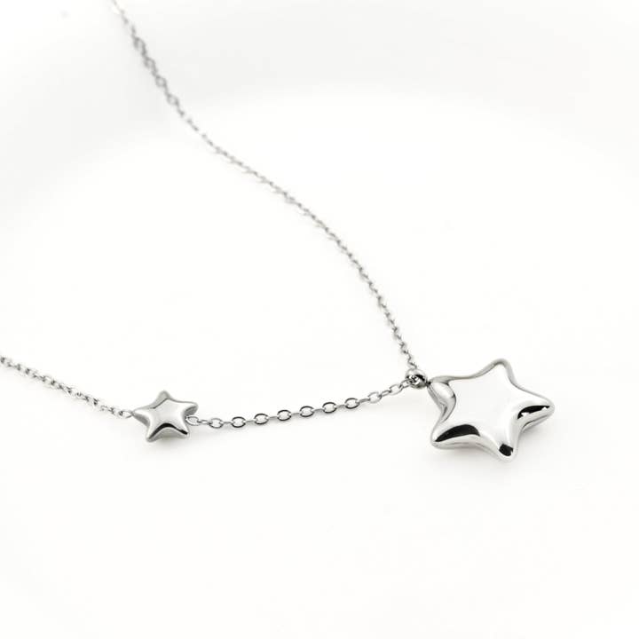 Blueyejewelry - Vendita all'ingrosso Collana con ciondolo/pendaglio - Collana a forma di stella soffiata - Ciondolo a forma di stella gonfia che non si ossida5