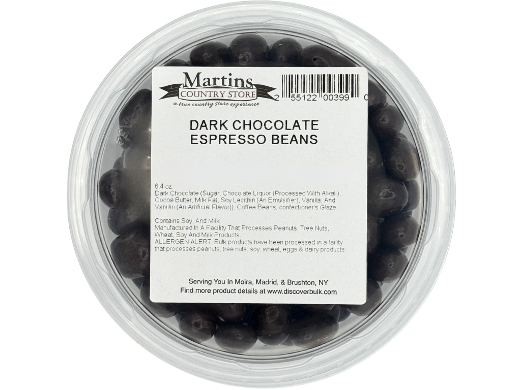 Martin's Country Store LLC - Wholesale Chocolate Covered Sweets - DARK CHOCOLATE ESPRESSO BEANS 6.4oz3