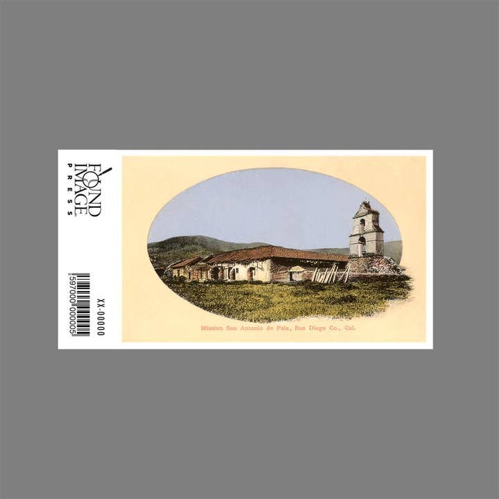 Found Image Press - Wholesale Sticker - Sticker CM-37 San Antonio de Pala Mission, San Diego1
