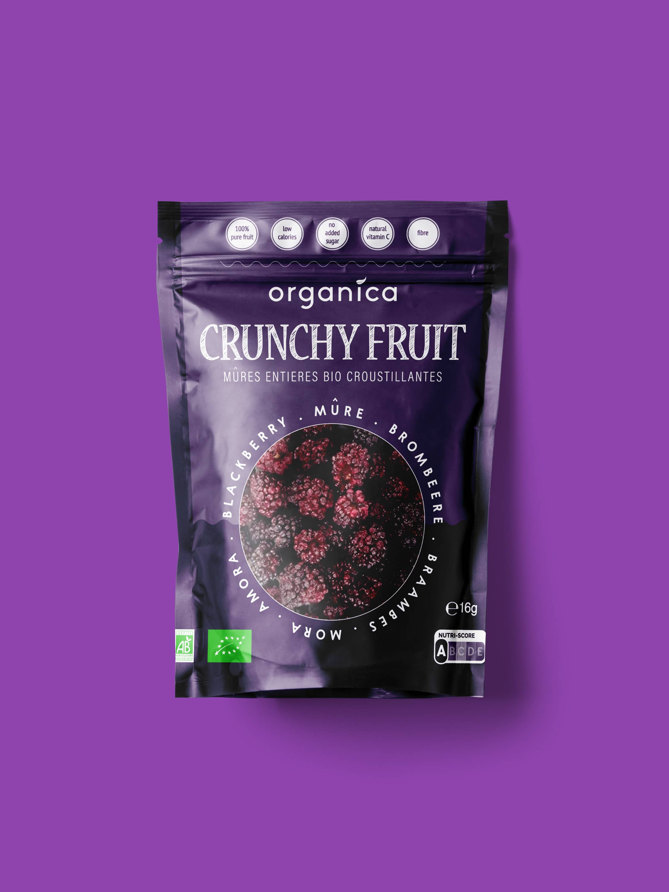 Organica - Wholesale Dried/dehydrated fruit - Organic freeze-dried blackberries 100% pure fruit | Organica Food