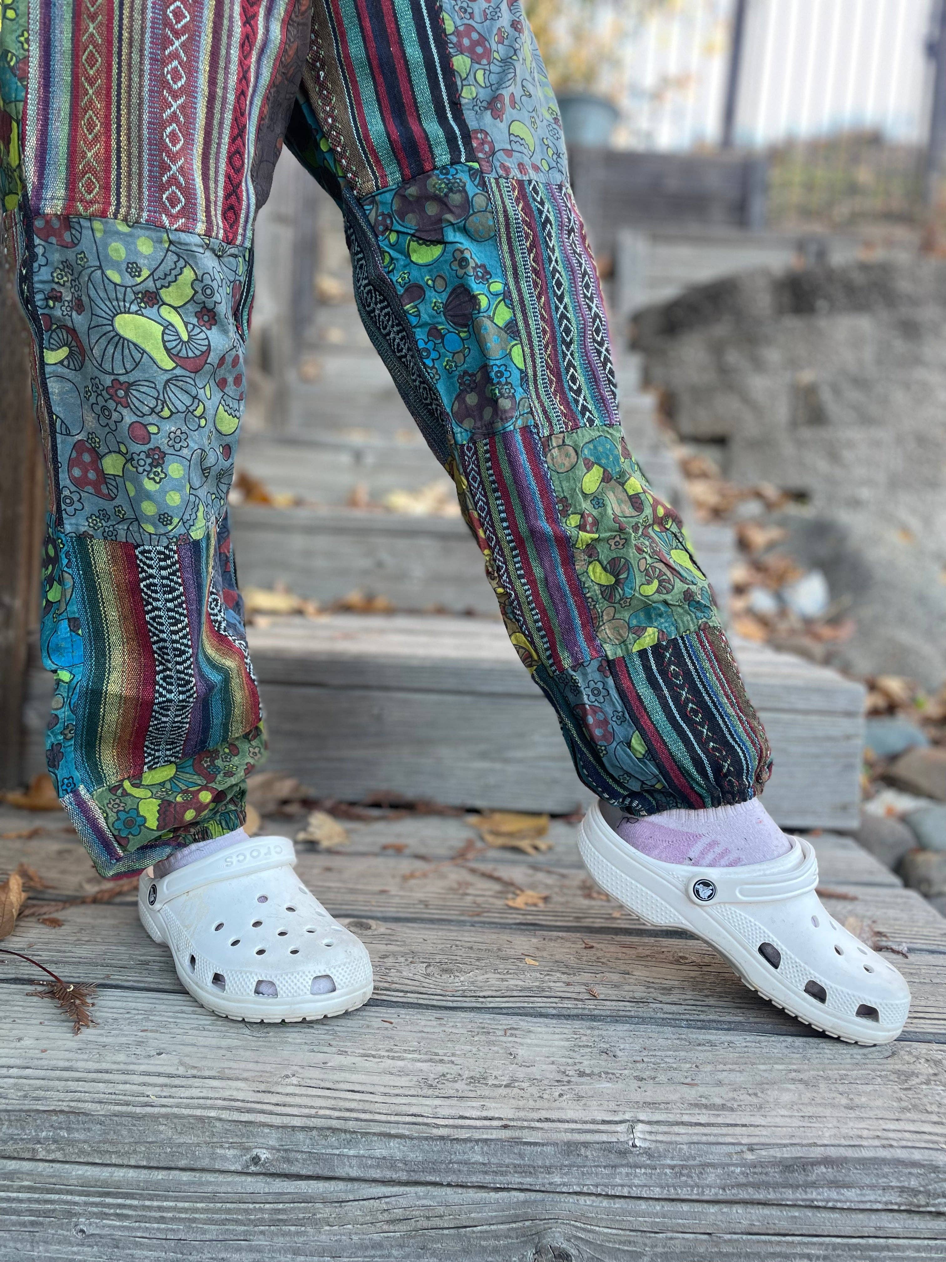 Like International - Wholesale Pants - Women's - Thick Patchwork Pants Bohemian Summer Bright Comfy Men and Women Hippy Pants Hippie1