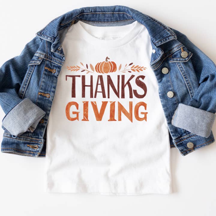 Thanksgiving Fall Youth Graphic Tee for wholesale by Mama and Littles Apparel