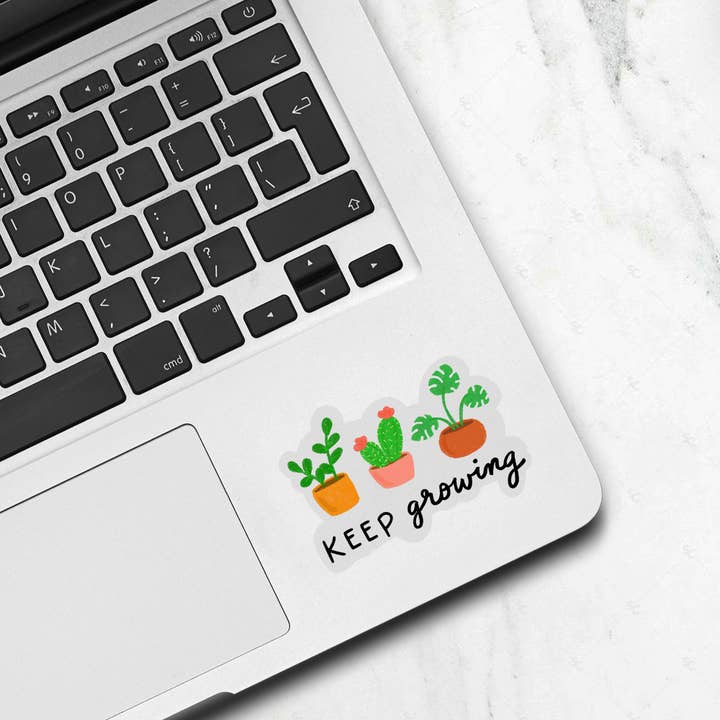 Keep Growing Waterproof Sticker for wholesale by The Anxious Peach