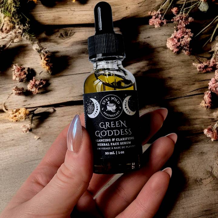 Stay Wild Apothecary - Wholesale Facial serum/concentrate - Green Goddess Clarifying Herbal Face Serum1