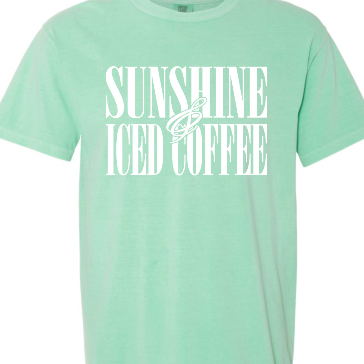 Kiki's Boutique - Wholesale Screen Printed T-Shirt - Women's - Sunshine and Iced Coffee Comfort Color Tee8