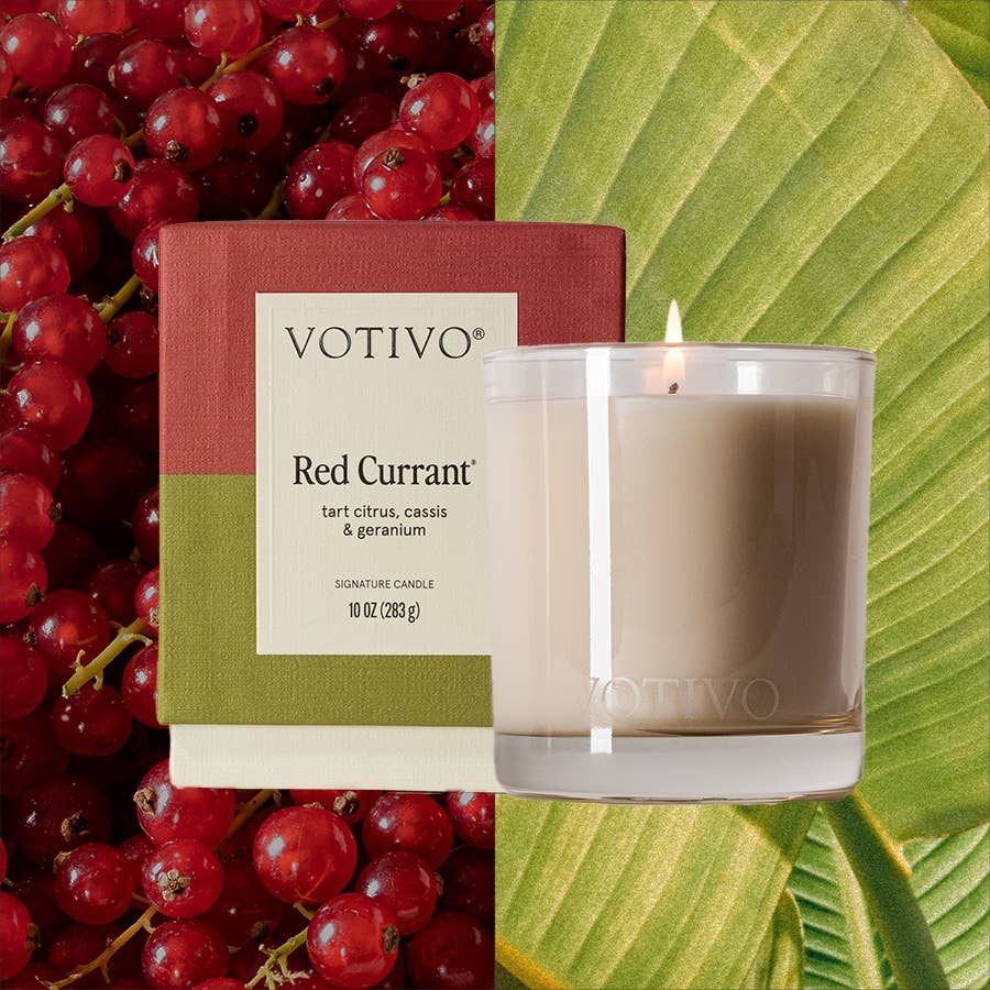 Votivo - Wholesale Jar/Filled Candle - Red Currant 10oz Signature Candle | Valentine's Gift1