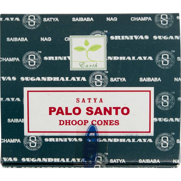 Kheops International - Wholesale Incense - Satya Palo Santo Incense Cones Display Box (Pack of 12)